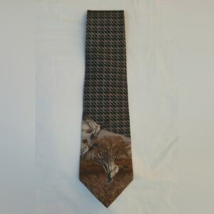 Vintage 80s Hunt Club Silk Duck Tie